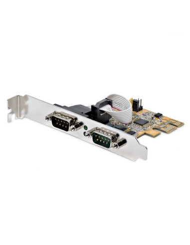 StarTech.com Scheda seriale PCI Express a due porte - Scheda di interfaccia seriale da PCIe a 2x RS232 (DB9)- Scheda PCIe con