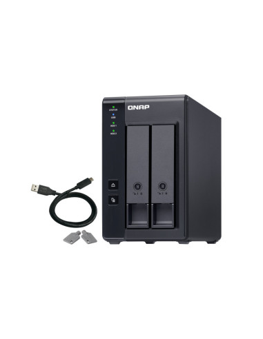 QNAP TR-002 contenitore di unità di archiviazione Box esterno HDD SSD Nero 2.5 3.5"