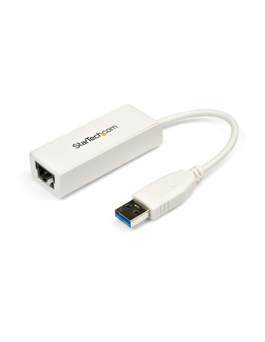 StarTech.com Adattatore di rete NIC USB 3.0 a Ethernet Gigabit RJ45 10 100 1000 Mb s - M F Bianco