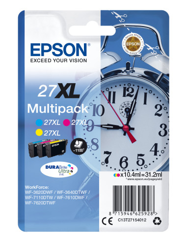 Epson Alarm clock Multipack Sveglia 3 colori Inchiostri DURABrite Ultra 27XL