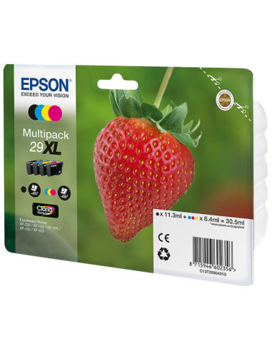 Epson Strawberry 29XL CMYK cartuccia d'inchiostro 1 pz Originale Resa elevata (XL) Nero, Ciano, Magenta, Giallo