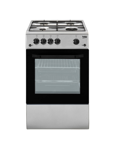 Beko CSS42014FS cucina Elettrico Gas Nero, Argento A