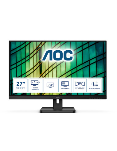 AOC E2 27E2QAE Monitor PC 68,6 cm (27") 1920 x 1080 Pixel Full HD LCD Nero