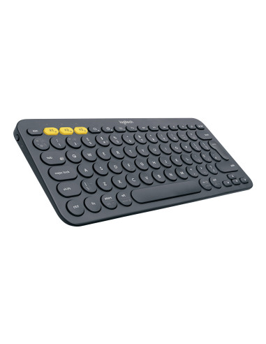 Logitech K380 Multi-Device Tastiera Bluetooth Wireless, Design Easy-Switch, Sottile, Portatile, 2 Anni di Batteria, Funziona