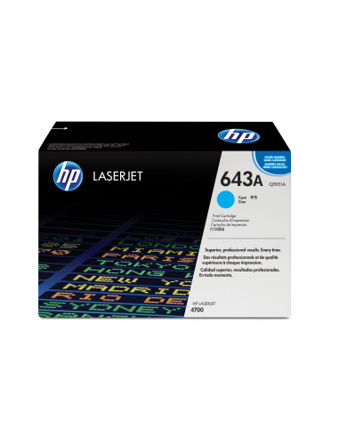 HP Cartuccia Toner originale ciano LaserJet 643A