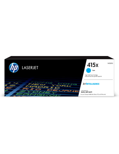 HP Cartuccia toner ciano originale LaserJet 415X ad alta capacità