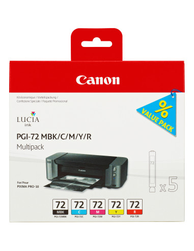 Canon 5 Cartucce d'inchiostro Multipack PGI-72 MBK C M Y R