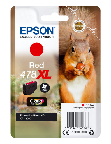 Epson Squirrel Singlepack Red 478XL Claria Photo HD Ink