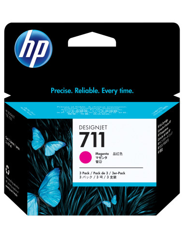 HP Confezione da 3 cartucce di inchiostro magenta DesignJet 711, 29 ml