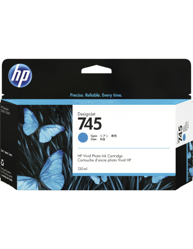 HP Cartuccia Inchiostro Ciano DesignJet 745, 130 ml