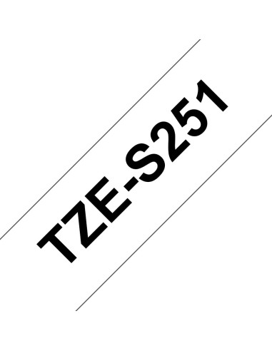 Brother TZE-S251 nastro per etichettatrice Nero su bianco TZ