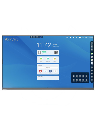 V7 IFP7502-V7PRO lavagna interattiva 190,5 cm (75") 3840 x 2160 Pixel Touch screen Nero USB   Bluetooth