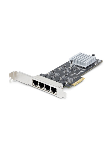 StarTech.com Scheda di rete 2.5 Gigabit a 4 porte - Scheda Ethernet PCIe da 2,5 Gbps NBASE-T, Intel I225-V, Scheda di rete per