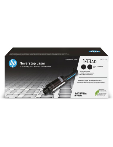 HP Kit ricarica toner nero originale Neverstop 143AD, dual-pack