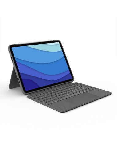 Logitech Combo Touch Custodia con Tastiera per iPad Pro 11 pollici (1a, 2a, 3a gen - 2018, 2020, 2021) - Tastiera