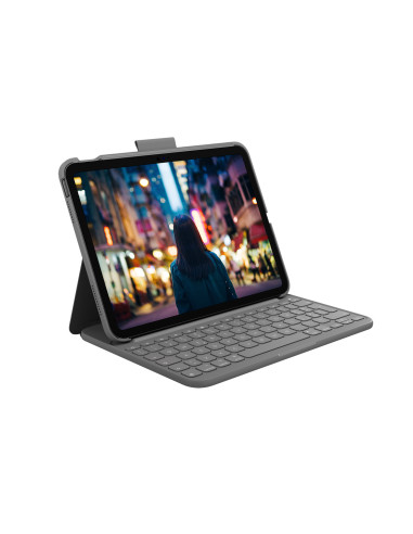 Logitech Slim Folio QWERTY Italiano Bluetooth Grigio