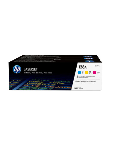 HP Confezione da 3 cartucce originali di toner ciano magenta giallo LaserJet 128A