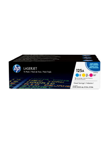 HP Confezione da 3 cartucce originali di toner ciano magenta giallo LaserJet 125A