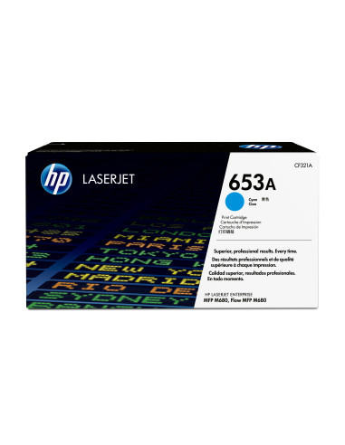 HP Cartuccia toner originale ciano LaserJet 653A