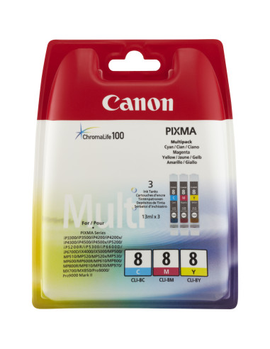 Canon Cartucce d'inchiostro colore Multipack CLI-8 C M Y