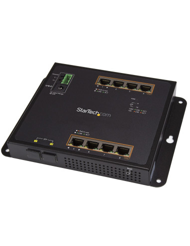 StarTech.com Switch Ethernet Gigabit a 8 porte PoE+ con 2 connessioni SFP - Gestito - Montabile a Parete con accesso frontale