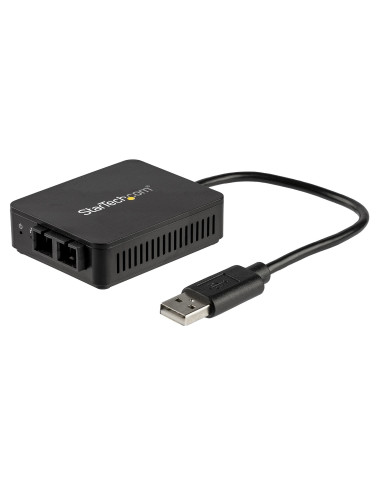 StarTech.com Convertitore da USB a fibra ottica - 100 Mbps - Adattatore di rete compatto da USB 2.0 a fibra - Compatibile con