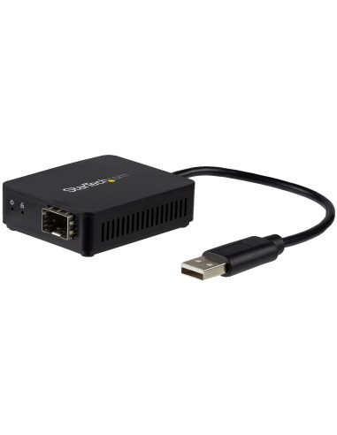 StarTech.com Adattatore di rete USB 2.0 a Fibre ottiche - Convertitore SFP con slot aperto