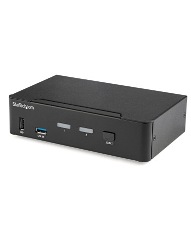 StarTech.com Switch KVM DisplayPort 2 porte - 4K 60Hz - Singolo schermo - Switch KVM USB UHD DP 1.2 a doppia porta - Hub USB