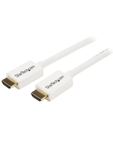 StarTech.com Cavo HDMI ad alta velocità da 5 m - Cavo Ultra HD 4k x 2k a parete CL3 bianco - HDMI a HDMI - M M