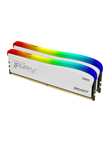 Kingston Technology FURY Beast 32GB 3600MT s DDR4 CL18 DIMM (Kit of 2) bianco RGB SE