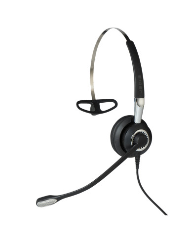 Jabra Biz 2400 II QD Mono NC 3-in-1 Wideband Auricolare Cablato Passanuca, A clip, A Padiglione Ufficio Nero, Argento