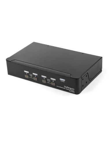 StarTech.com Switch KVM DisplayPort a 4 porte - 4K 60Hz - Schermo singolo - Switch KVM USB UHD DP 1.2 a doppia porta - Hub USB