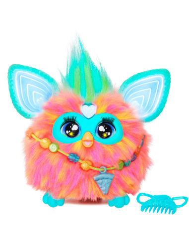 Furby Corallo, giocattoli di peluche interattivi per bambini e bambine dai 6 anni in su