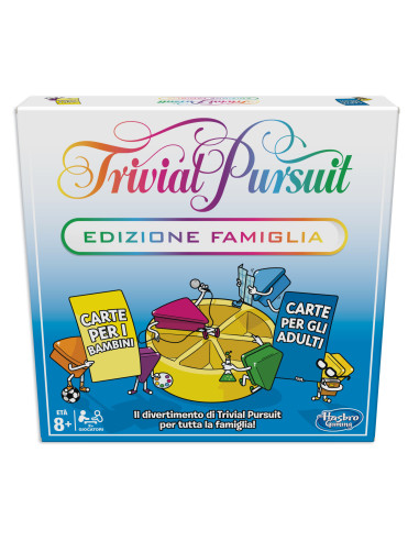 Hasbro Gaming Trivial Pursuit Edizione Famiglia, gioco da tavolo per famiglie, sfida trivial, dagli 8 anni in su, per 2 o più