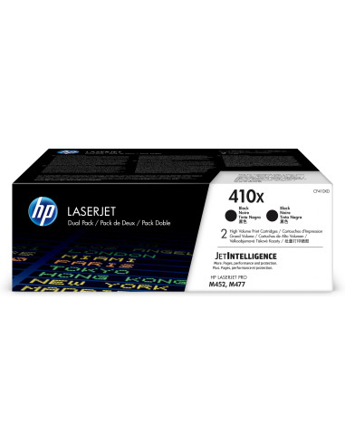 HP Confezione da 2 cartucce toner nero originale ad alta capacità LaserJet 410X