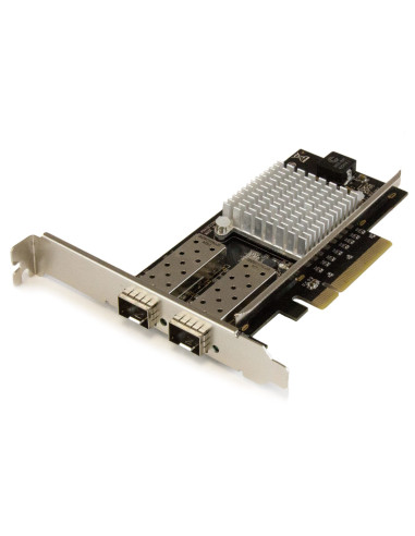 StarTech.com Scheda di rete PCI Express in Fibra ottica da 10Gb con 2 porte SFP+ aperto con Chip Intel