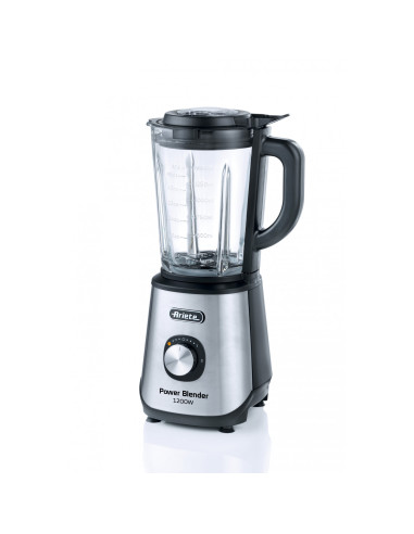 Ariete 579 Power Blender 1200W, Frullatore, 1200W, 4 lame in acciaio inox, 2 velocità + Funzione Pulse, Capacità 1,5 L, Piedini