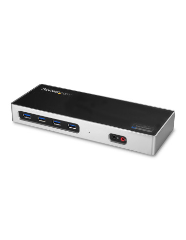 StarTech.com Dock USB-C e USB-A - Dock doppio monitor DisplayPort + HDMI 4K 60Hz - Docking station ibrida USB 3.0 per laptop