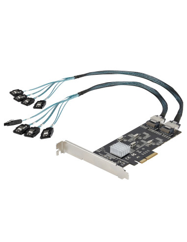 StarTech.com Scheda SATA PCI Express a 8 porte - Adattatore convertitore PCI Express GEN 2 per SSD HDD SATA 3 con 4 Controller