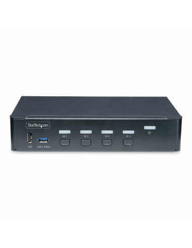 StarTech.com KVM switch DisplayPort a 4 porte, monitor singolo 4K 60Hz, 6 porte USB, commutazione con pulsanti e hotkey, DP