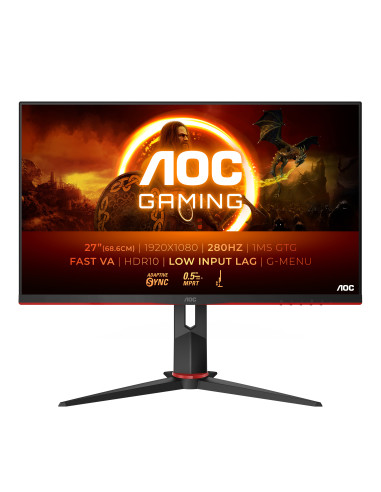 AOC G2 27G2ZN3 BK Monitor PC 68,6 cm (27") 1920 x 1080 Pixel Full HD LCD Nero, Rosso