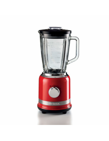 Ariete 585 Frullatore Moderna Rosso - 1000 W - Capacità Tazza Vetro 1,5 L - 4 Velocità - 4 lame