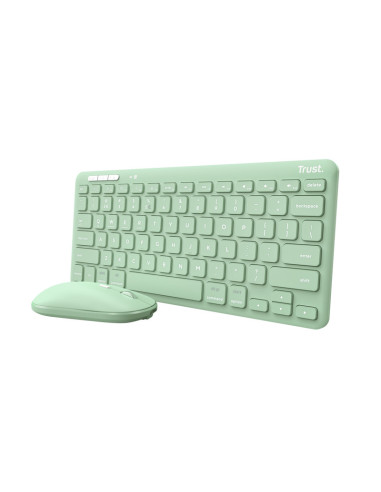 Trust Lyra tastiera Mouse incluso Universale RF senza fili + Bluetooth QWERTY Italiano Verde