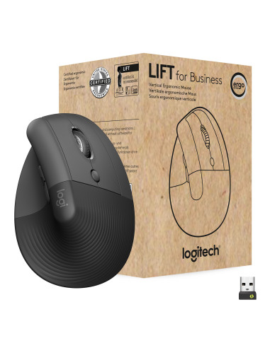 Logitech Lift for Business mouse Ufficio Mano destra RF senza fili + Bluetooth Ottico 4000 DPI