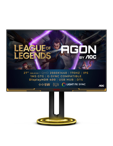 AOC AGON AG275QXL LED display 68,6 cm (27") 2560 x 1440 Pixel Quad HD Nero, Oro