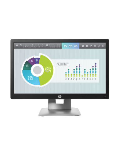 HP EliteDisplay E202 Monitor PC 50,8 cm (20") 1600 x 900 Pixel HD+ LED Nero, Argento