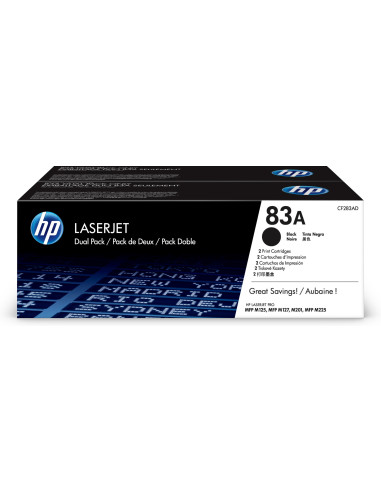 HP Confezione doppia di cartucce toner originali nero 83A LaserJet