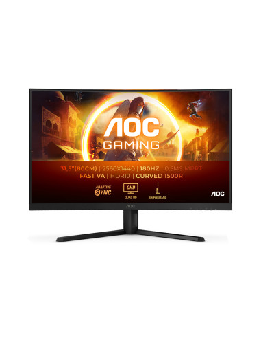 AOC G4 CQ32G4VE Monitor PC 81,3 cm (32") 2560 x 1440 Pixel Quad HD LCD Nero, Grigio