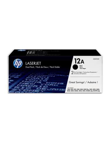 HP Confezione da 2 cartucce originali di Toner nero LaserJet 12A