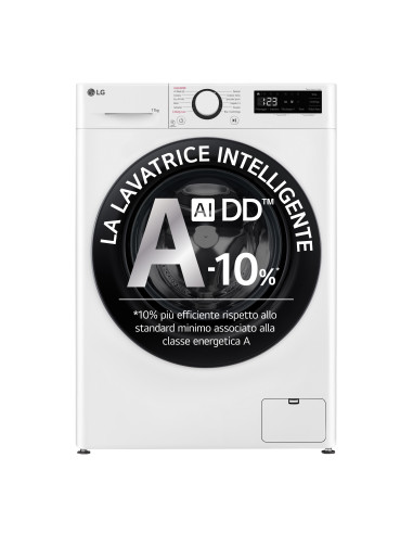 LG F4R3011NSWB Lavatrice 11kg AI DD, Classe A-10%, 1400 giri, Lavaggio a vapore